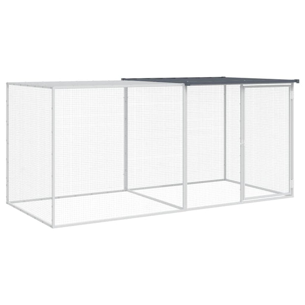 Chicken Cage with Roof Anthracite 79.9"x38.6"x35.4" Galvanized Steel