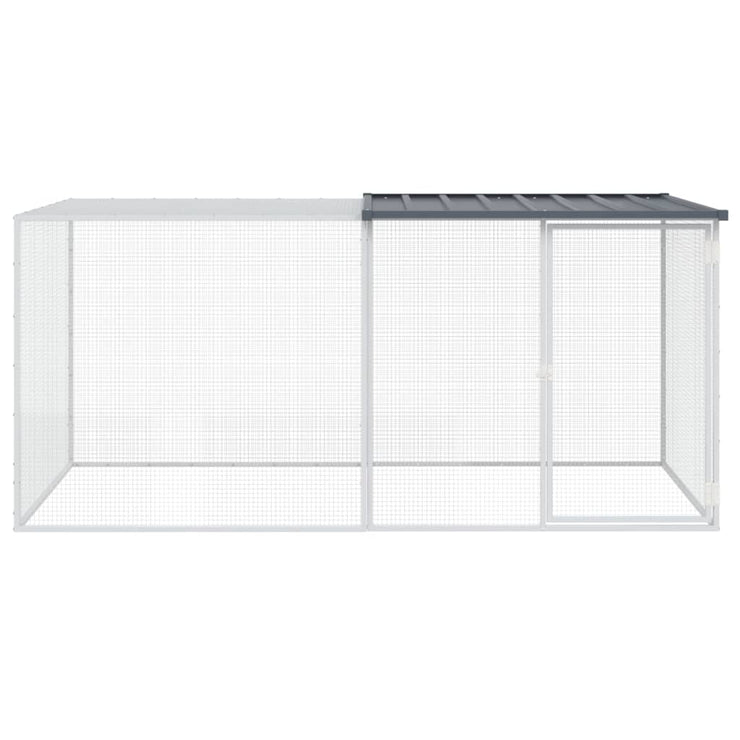 Chicken Cage with Roof Anthracite 79.9"x38.6"x35.4" Galvanized Steel