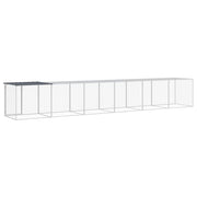 Chicken Cage with Roof Anthracite 237.4"x38.6"x35.4" Galvanized Steel