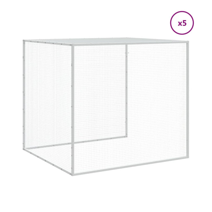 Chicken Cage with Roof Anthracite 237.4"x38.6"x35.4" Galvanized Steel