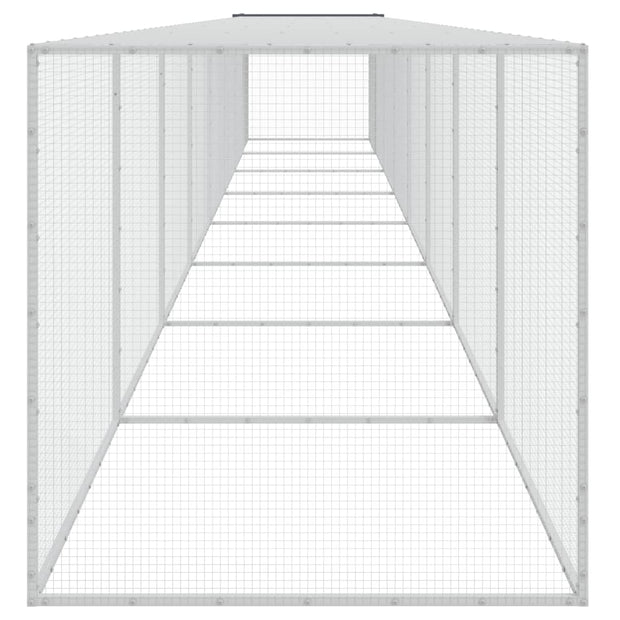 Chicken Cage with Roof Anthracite 316.1"x38.6"x35.4" Galvanized Steel