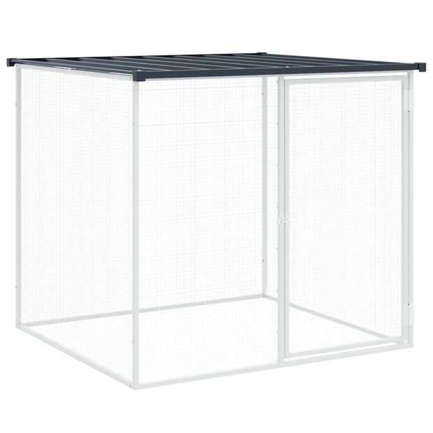 Chicken Cage with Roof Anthracite 316.1"x38.6"x35.4" Galvanized Steel