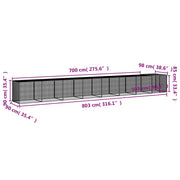 Chicken Cage with Roof Anthracite 316.1"x38.6"x35.4" Galvanized Steel