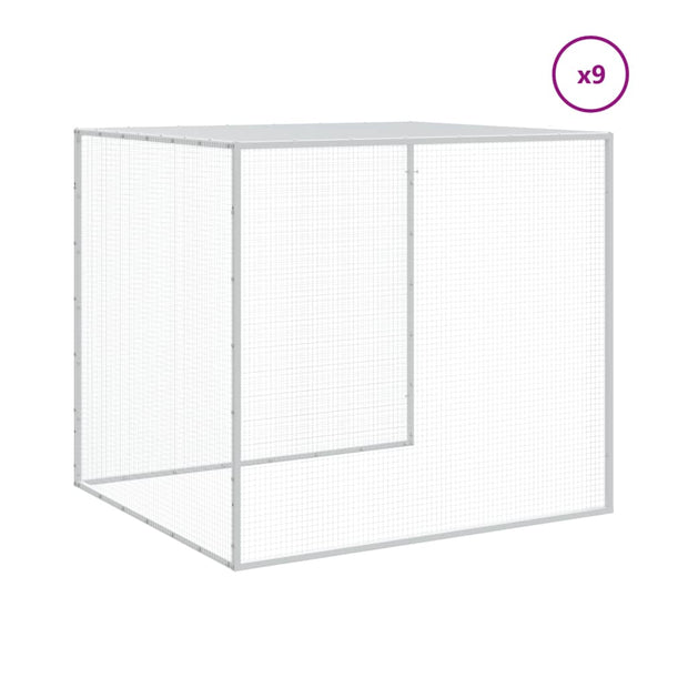 Chicken Cage with Roof Anthracite 394.9"x38.6"x35.4" Galvanized Steel