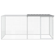 Chicken Cage with Roof Light Gray 79.9"x38.6"x35.4" Galvanized Steel