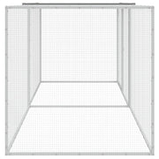 Chicken Cage with Roof Light Gray 79.9"x38.6"x35.4" Galvanized Steel