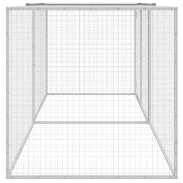 Chicken Cage with Roof Light Gray 79.9"x38.6"x35.4" Galvanized Steel