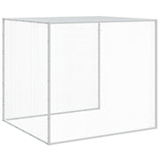 Chicken Cage with Roof Light Gray 79.9"x38.6"x35.4" Galvanized Steel