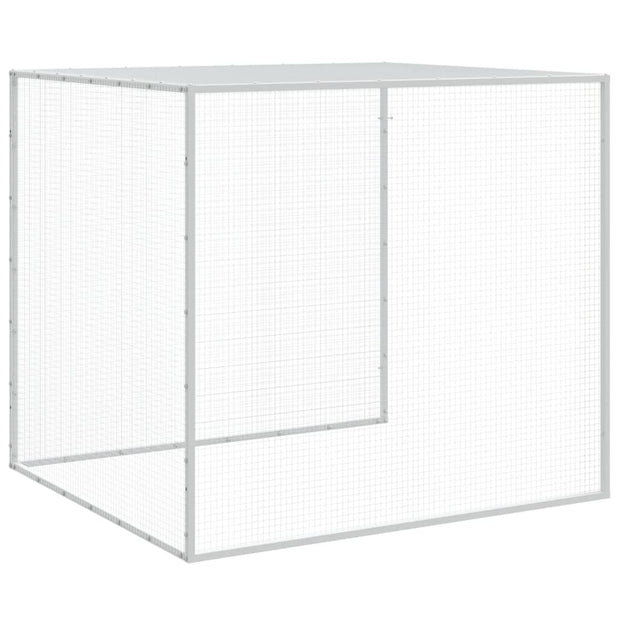 Chicken Cage with Roof Light Gray 79.9"x38.6"x35.4" Galvanized Steel