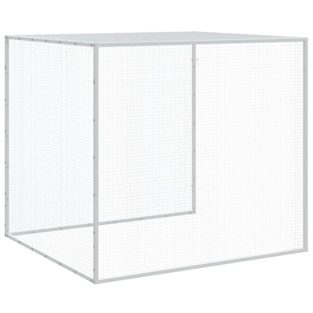 Chicken Cage with Roof Light Gray 158.7"x38.6"x35.4" Galvanized Steel