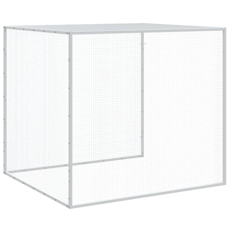 Chicken Cage with Roof Light Gray 237.4"x38.6"x35.4" Galvanized Steel