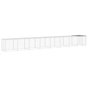 Chicken Cage with Roof Light Gray 316.1"x38.6"x35.4" Galvanized Steel