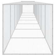 Chicken Cage with Roof Light Gray 316.1"x38.6"x35.4" Galvanized Steel