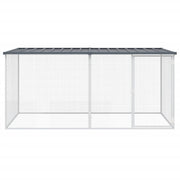 Chicken Cage with Roof Anthracite 79.9"x38.6"x35.4" Galvanized Steel