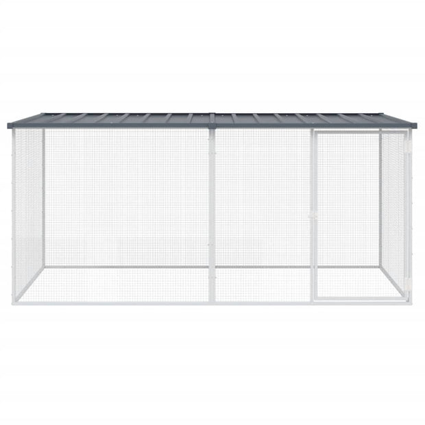 Chicken Cage with Roof Anthracite 79.9"x38.6"x35.4" Galvanized Steel