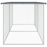 Chicken Cage with Roof Anthracite 79.9"x38.6"x35.4" Galvanized Steel