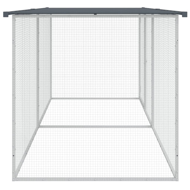 Chicken Cage with Roof Anthracite 79.9"x38.6"x35.4" Galvanized Steel