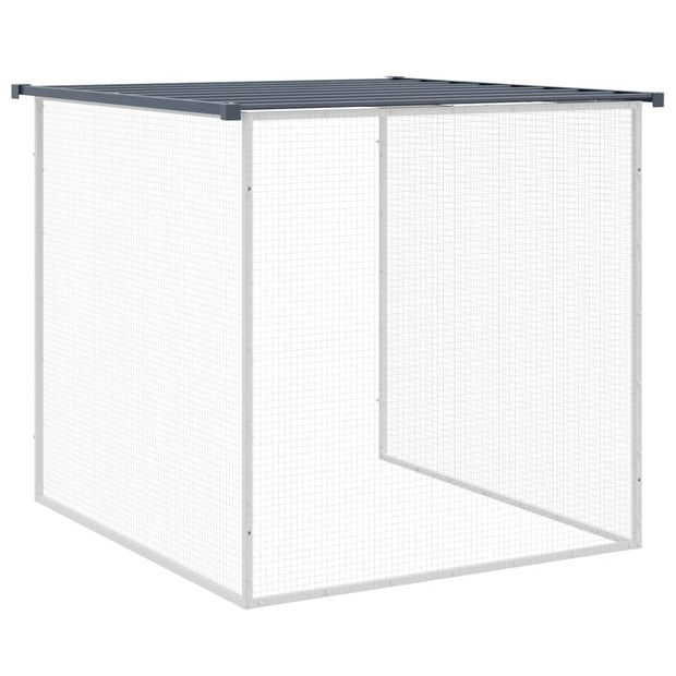 Chicken Cage with Roof Anthracite 79.9"x38.6"x35.4" Galvanized Steel