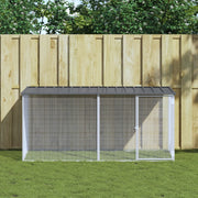 Chicken Cage with Roof Anthracite 79.9"x38.6"x35.4" Galvanized Steel