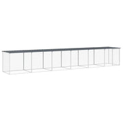 Chicken Cage with Roof Anthracite 237.4"x38.6"x35.4" Galvanized Steel