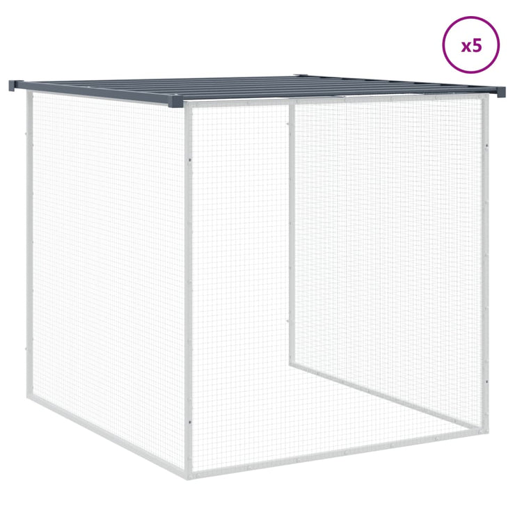 Chicken Cage with Roof Anthracite 237.4"x38.6"x35.4" Galvanized Steel