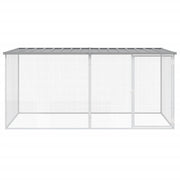 Chicken Cage with Roof Light Gray 79.9"x38.6"x35.4" Galvanized Steel