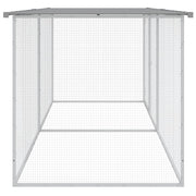 Chicken Cage with Roof Light Gray 79.9"x38.6"x35.4" Galvanized Steel