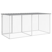 Chicken Cage with Roof Light Gray 79.9"x38.6"x35.4" Galvanized Steel