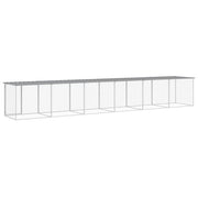 Chicken Cage with Roof Light Gray 237.4"x38.6"x35.4" Galvanized Steel