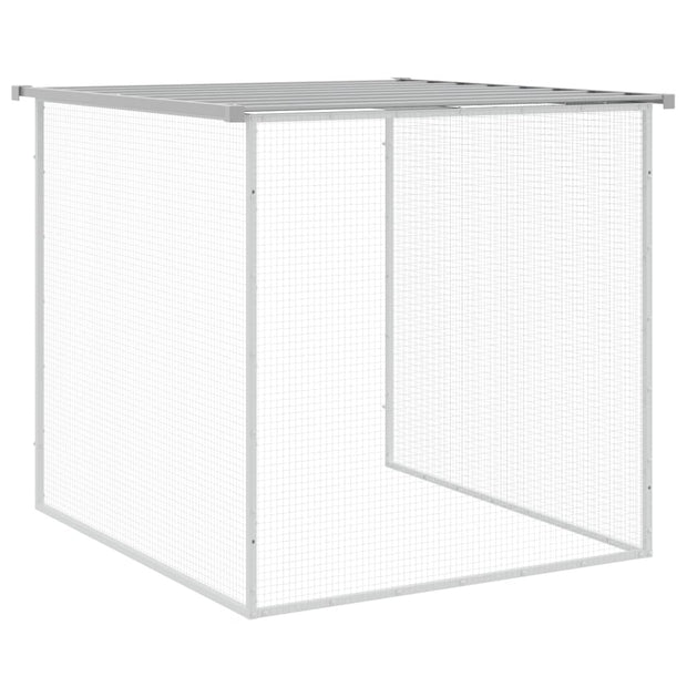 Chicken Cage with Roof Light Gray 237.4"x38.6"x35.4" Galvanized Steel