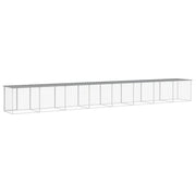 Chicken Cage with Roof Light Gray 316.1"x38.6"x35.4" Galvanized Steel