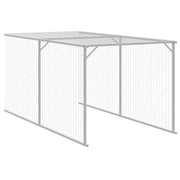 Chicken Cage with Run Anthracite 46.1"x320.1"x48.4" Galvanized Steel