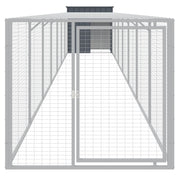 Chicken Cage with Run Anthracite 43.3"x320.1"x43.3" Galvanized Steel