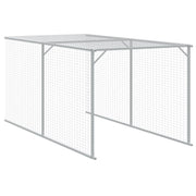 Chicken Cage with Run Anthracite 43.3"x480.7"x43.3" Galvanized Steel