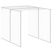 Chicken Cage with Run Anthracite 65"x259.4"x71.3" Galvanized Steel