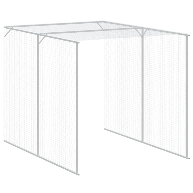 Chicken Cage with Run Anthracite 65"x420.1"x71.3" Galvanized Steel