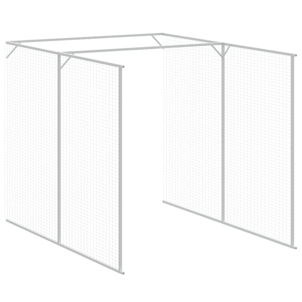 Chicken Cage with Run Anthracite 65"x500.4"x71.3" Galvanized Steel