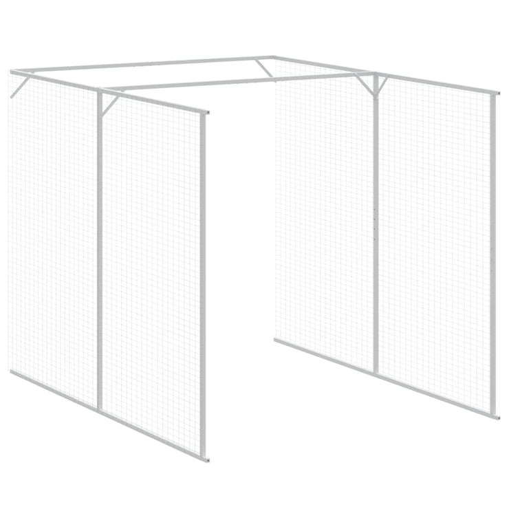 Chicken Cage with Run Anthracite 65"x500.4"x71.3" Galvanized Steel