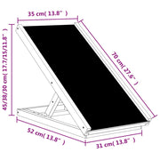 Dog Ramp Gray 27.6"x13.8" Solid Wood Fir