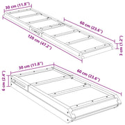 Dog Ramp Green 47.2"x11.8" Solid Wood Fir