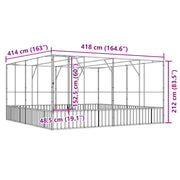 Aviary Silver 164.6"x163"x83.5" Steel