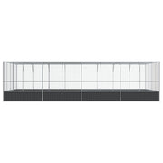 Aviary with Extension Silver 327.6"x163"x83.5" Steel