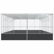 Aviary with Extension Silver 327.6"x163"x83.5" Steel