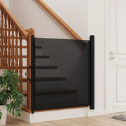 Retractable Pet Gate Black 32.5"x49.2"